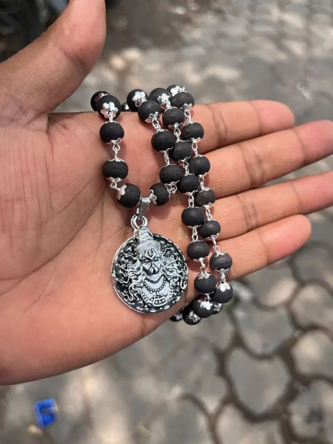 RV Jewels Unisex Copper Oxidised Necklace