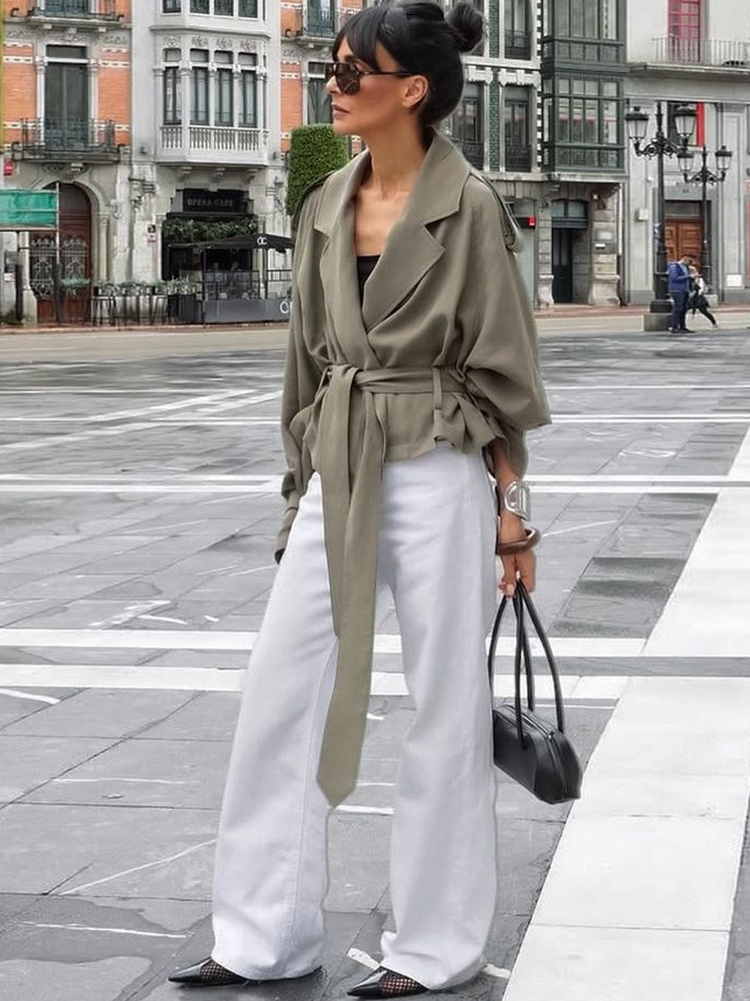 LULU & SKY Women Solid Tie-waist Wrap Jacket