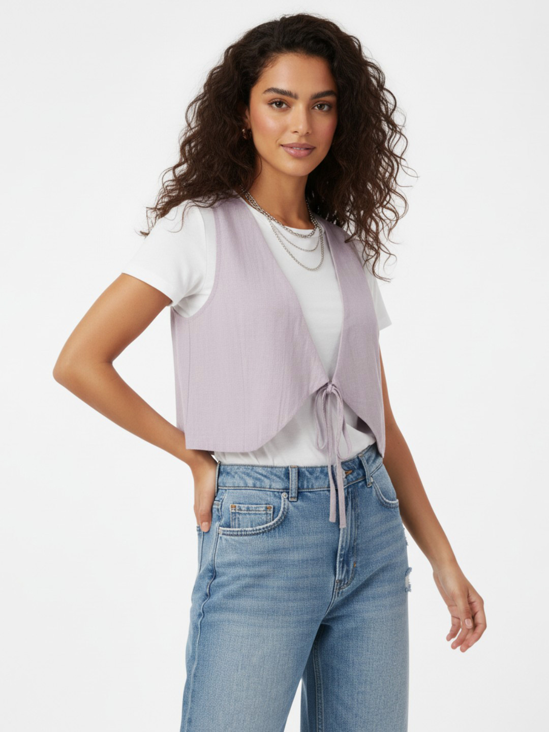 glitchez Tie-Up Detail Vest Top