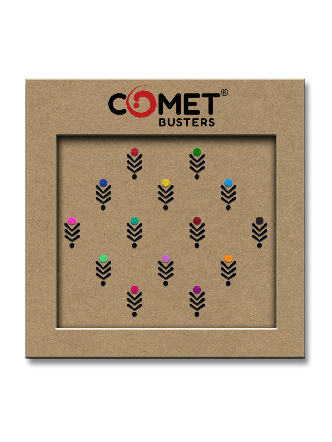 Comet Busters Designer Handcrafted Bindi - Black