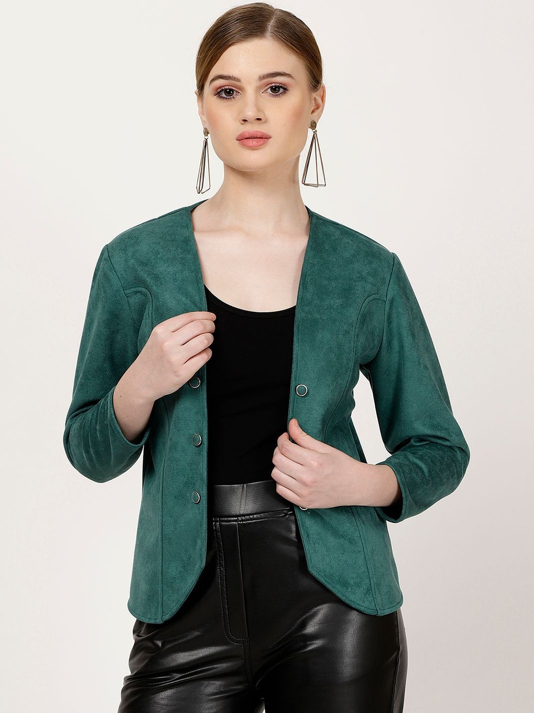 FUTURO Women Suede Tailored Jacket