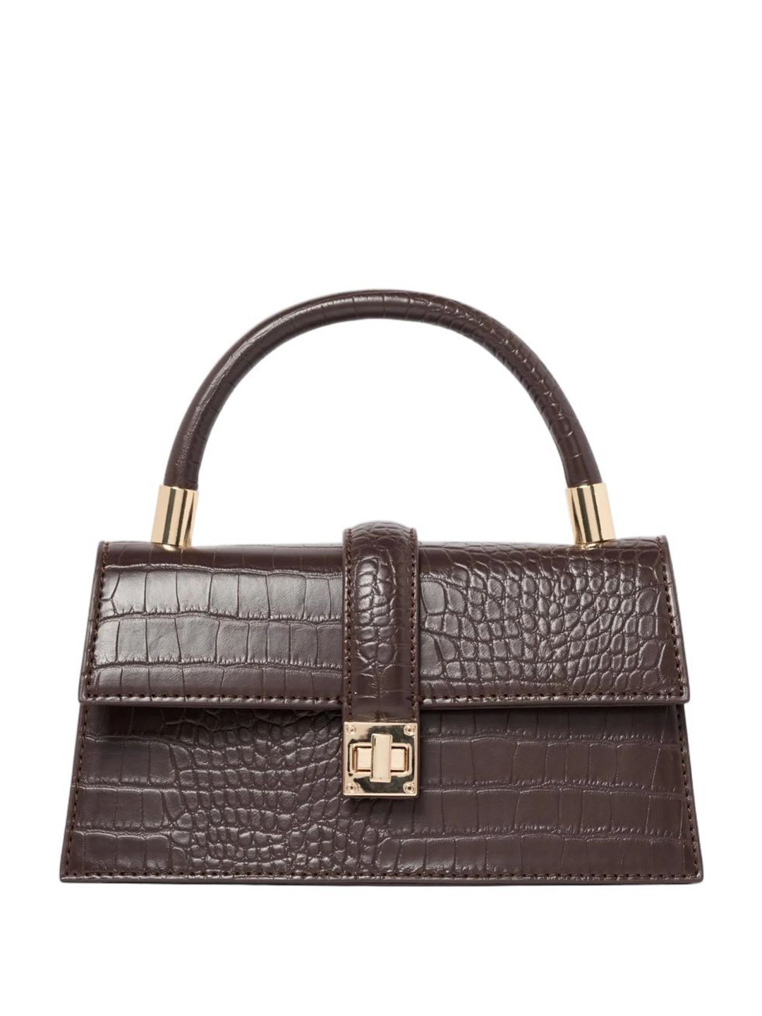 Forever New Abstract Textured Structured Handheld Bag With Detachable Sling Strap