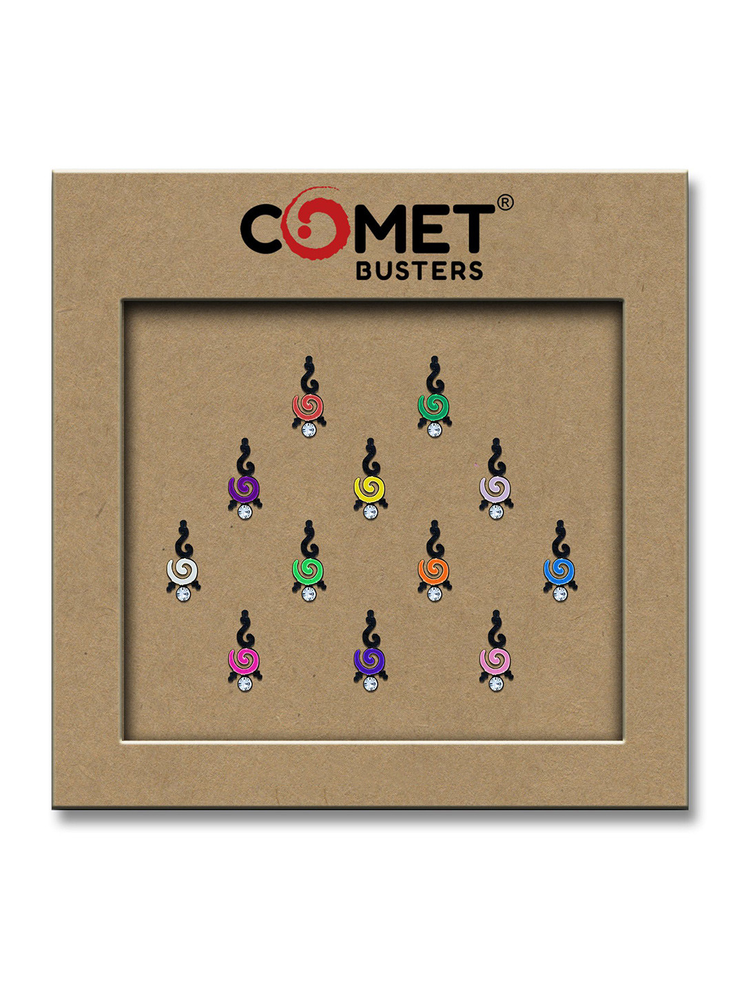 Comet Busters Designer Handcrafted Bindi With Crystals