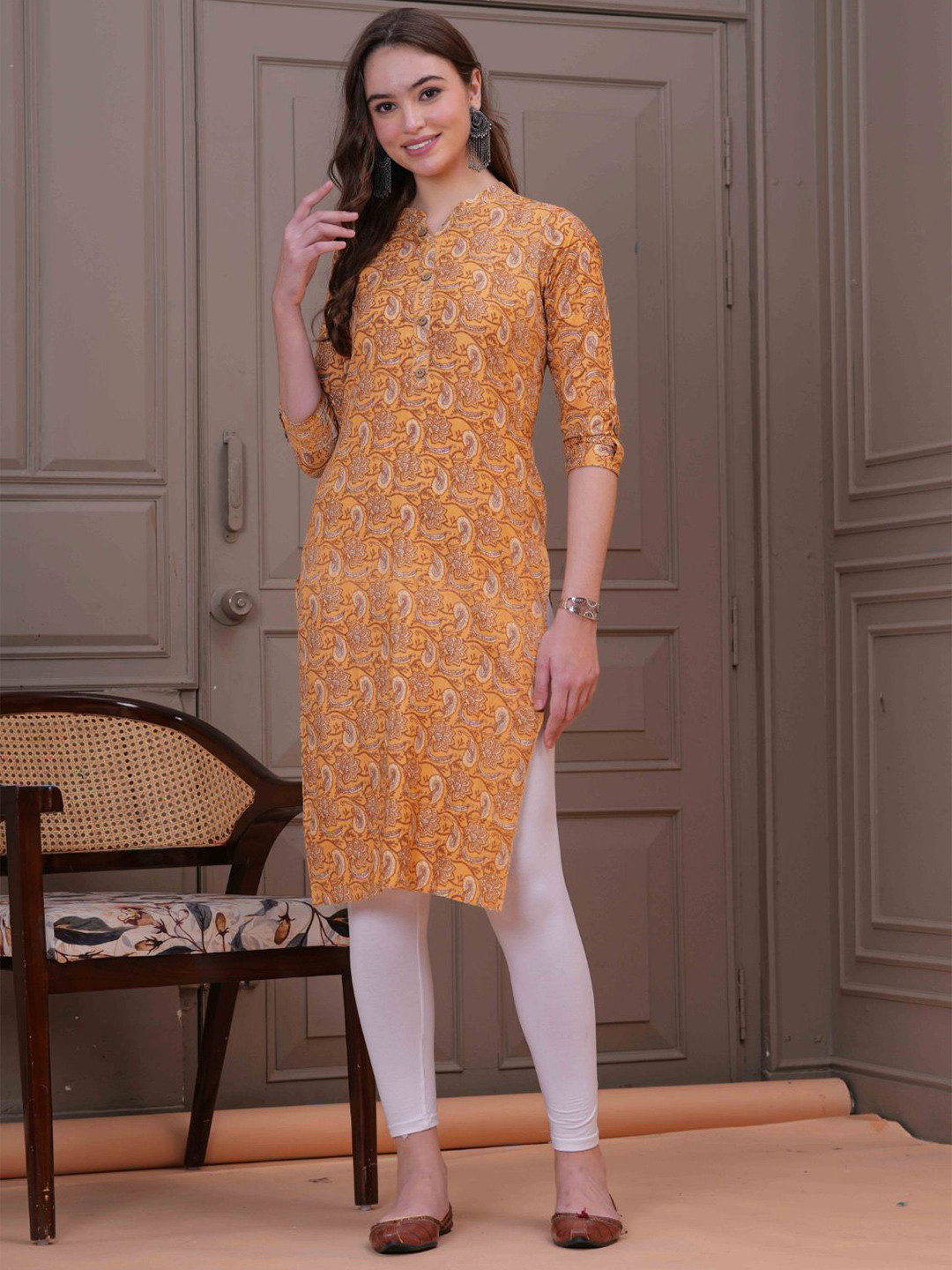 HIGHLIGHT FASHION EXPORT Women Paisley Printed Indie Prints Kurta