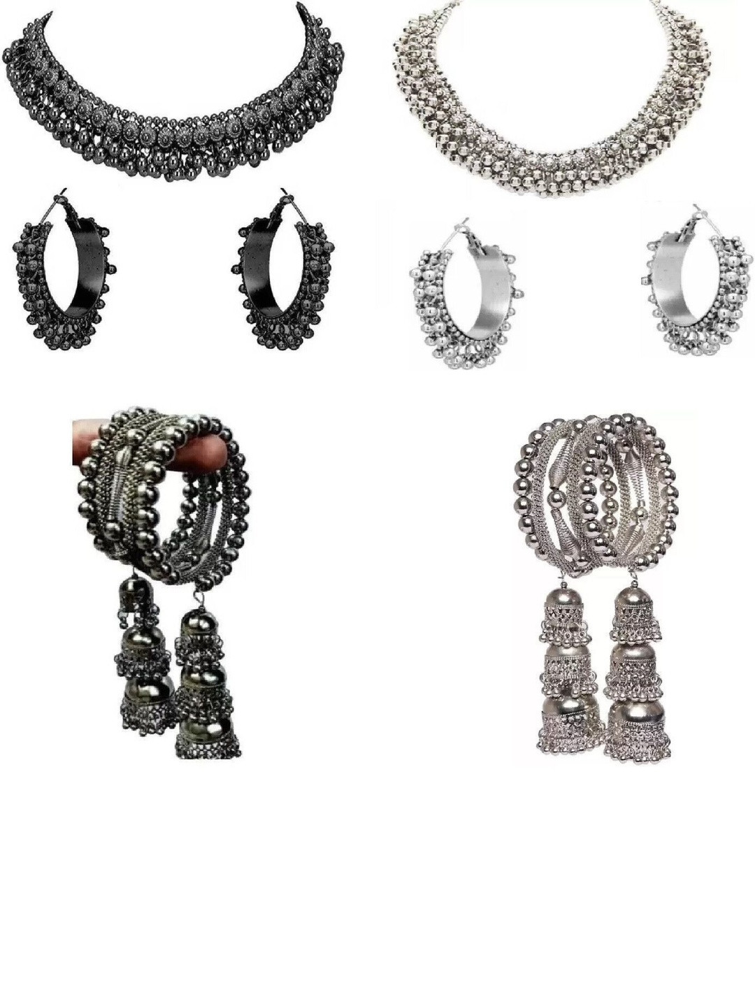 Nermosa Set Of 2 Gunghroo Beaded Jewellery Set