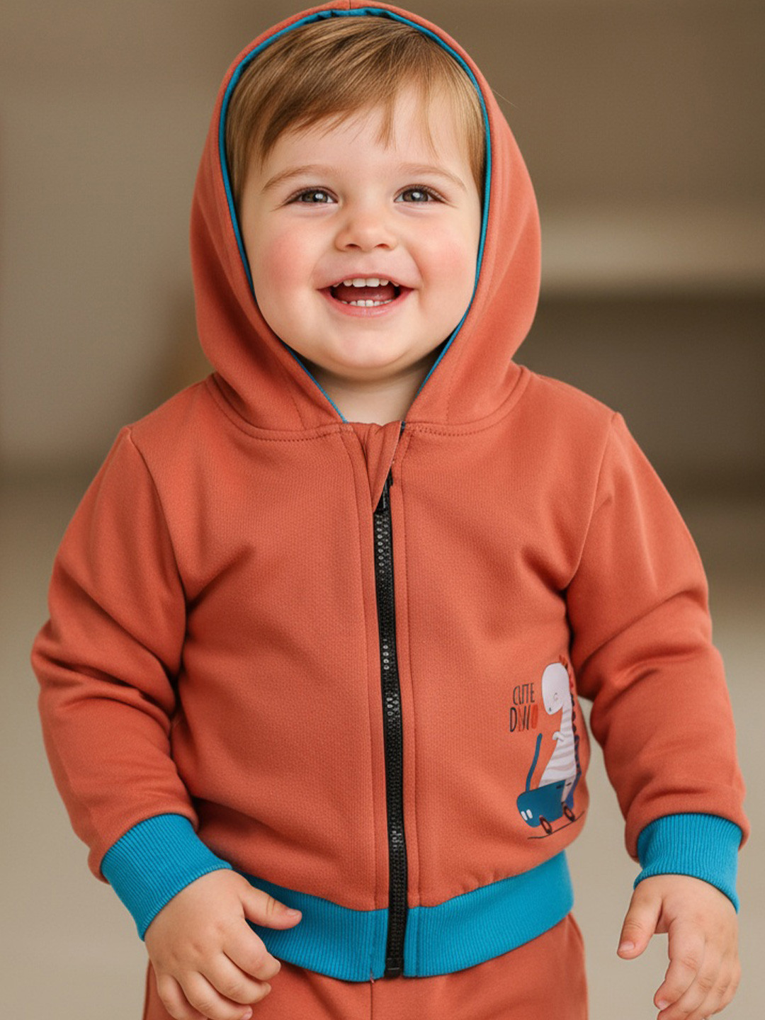 Bontots Infant Boys Organic Cotton Zipper Hoodie