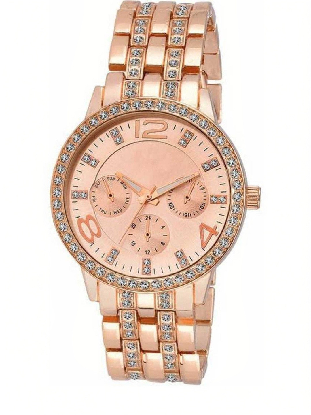 Miss Perfect Unisex Dial & Stainless Steel Bracelet Style Straps Analogue Multi Function Watch hitt