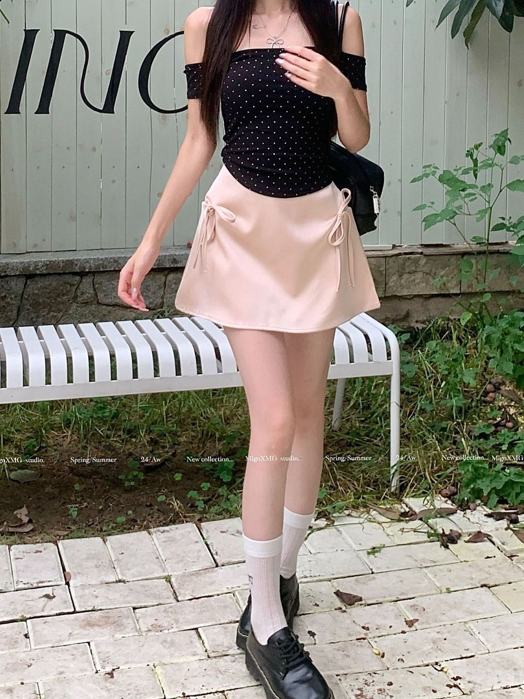 StyleCast Mini Trendy Semi Sheer A-Line Skirt