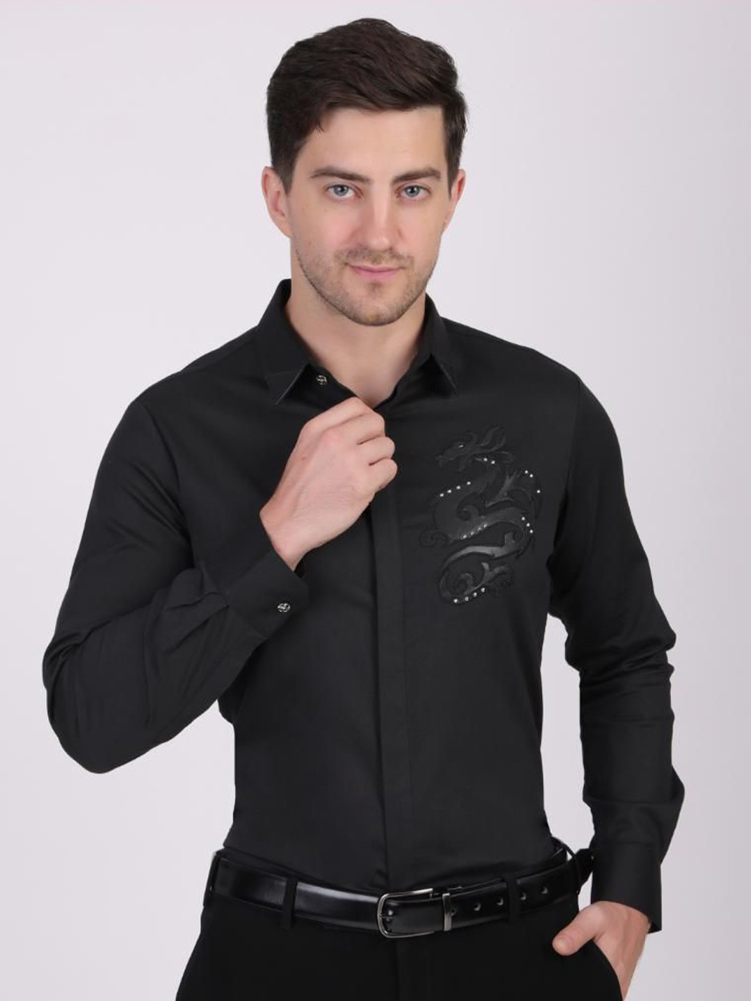 PIER 7 Men Premium Slim Fit Party Shirt