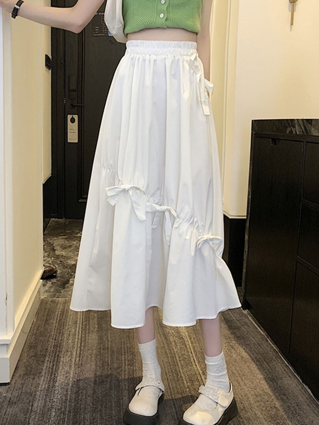 StyleCast Trendy Layered Opaque Flared Midi Skirt