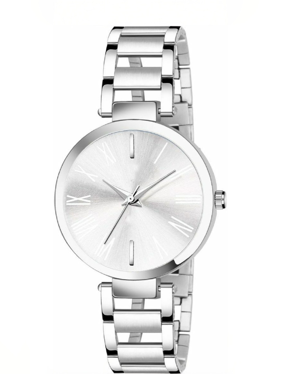 Miss Perfect Unisex Dial & Stainless Steel Bracelet Style Straps Analogue Watch jk_934