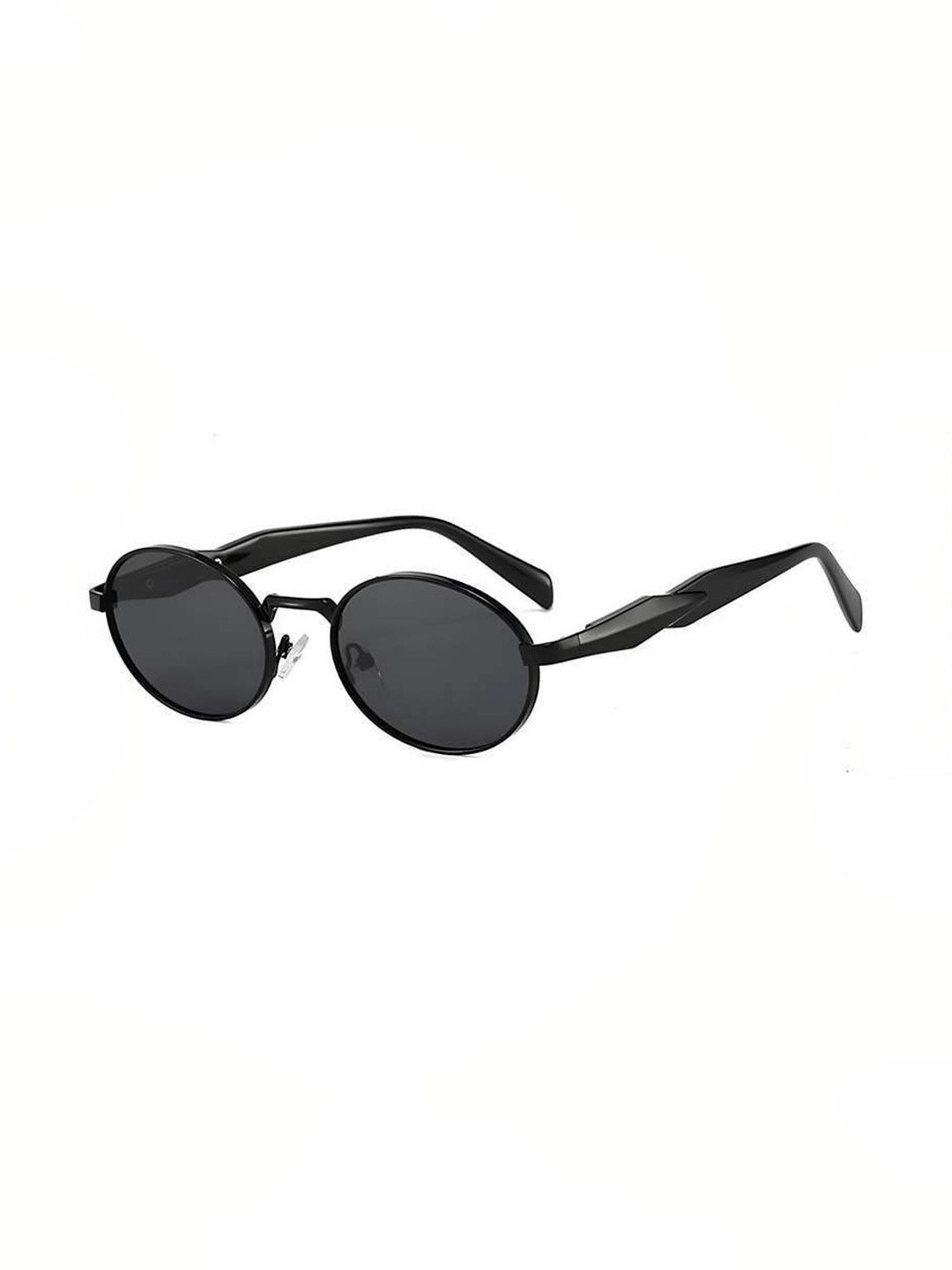 Being Better Unisex Black Lens & Black Round Sunglasses with
