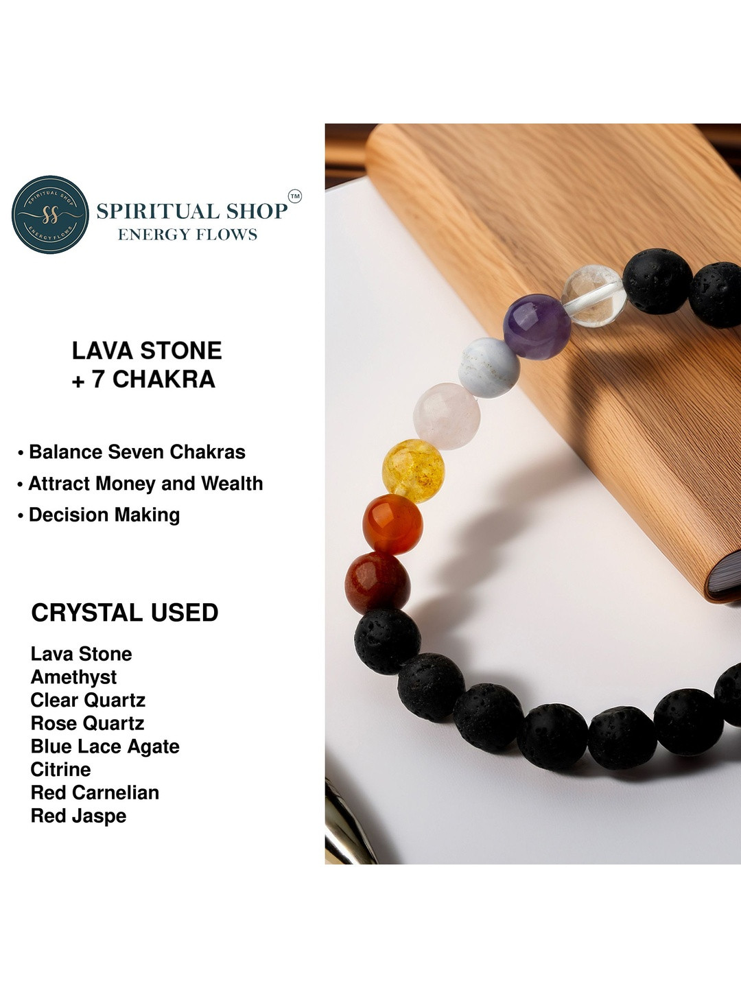 Spiritual shop Unisex Agate Bracelet