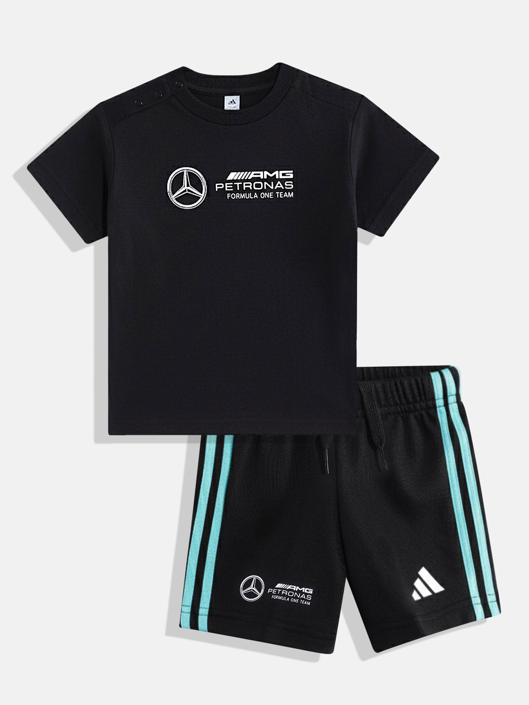 ADIDAS Boys AMG Petronas Pure Cotton T-shirt with Shorts