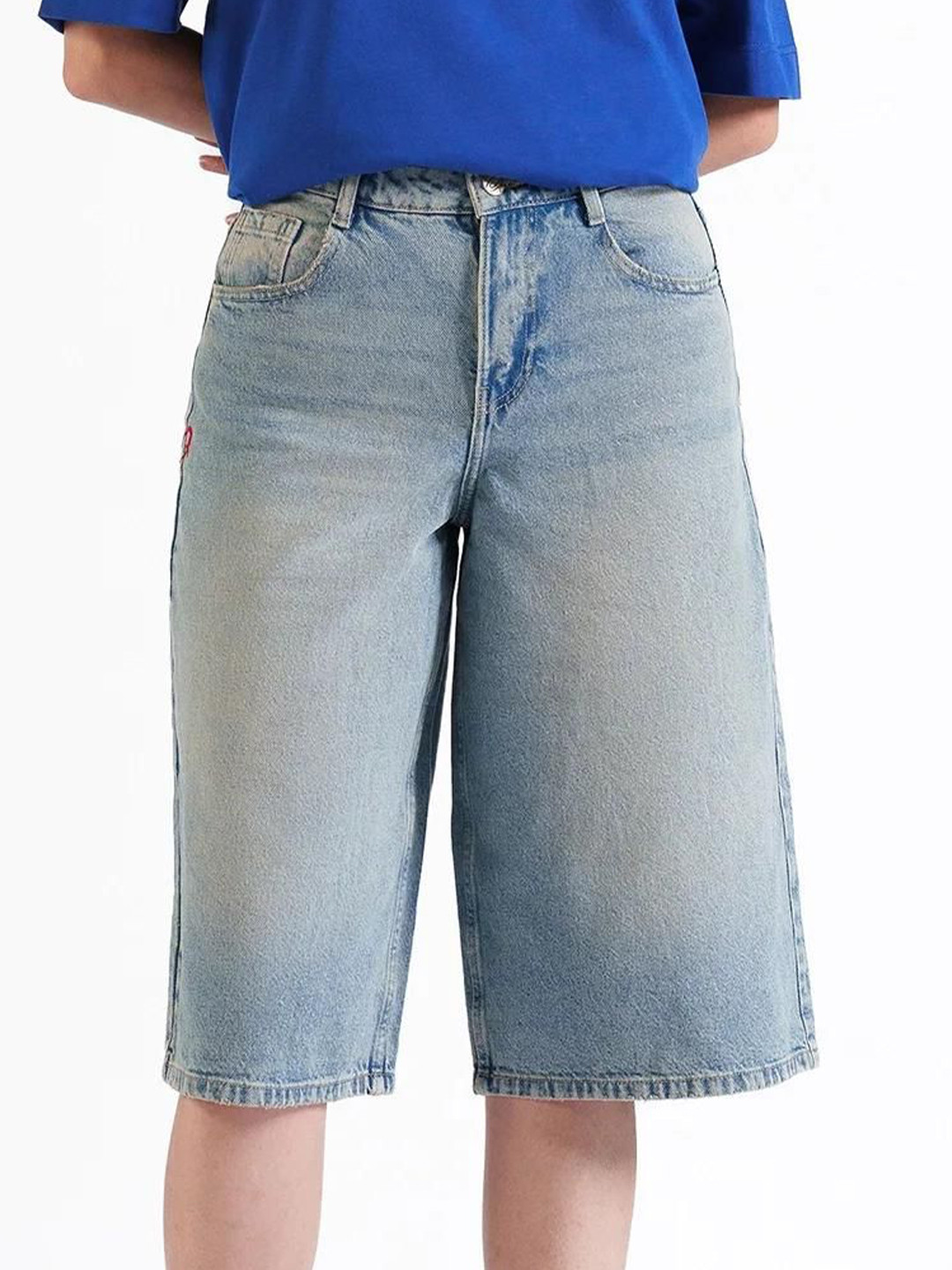 LOVEGEN Women Vintage Jorts Pure Cotton Baggy Shorts