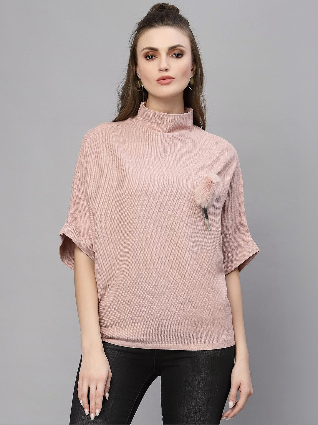 Mafadeny Applique Crepe Top