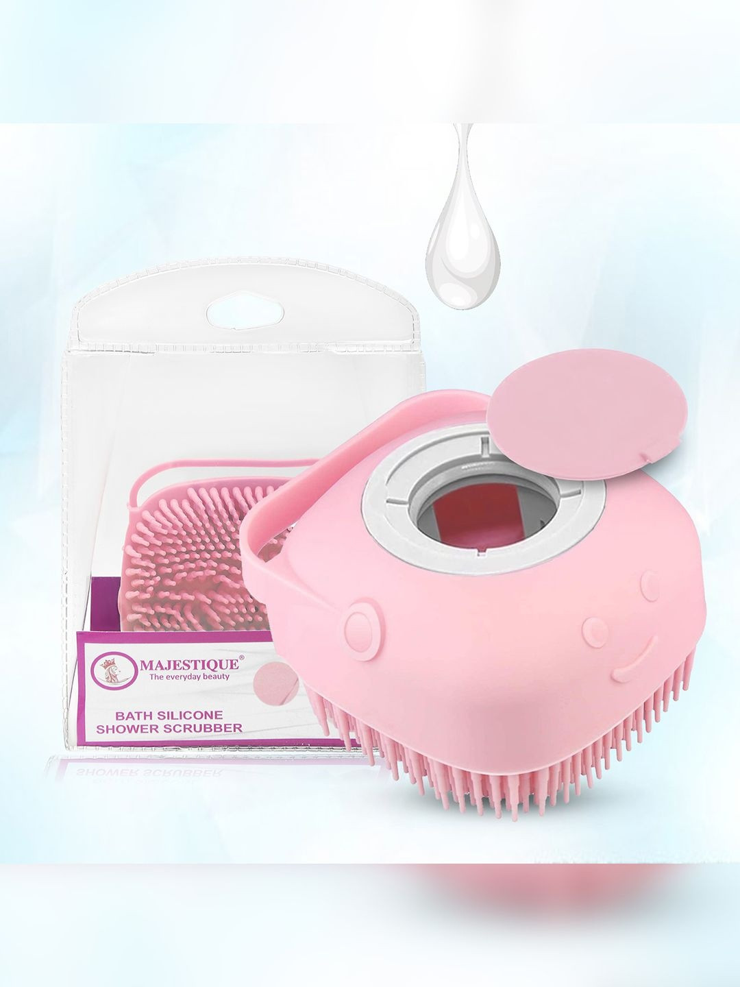 MAJESTIQUE Bath Shower Scrubber Suitable For All Skin Silicone Loofah