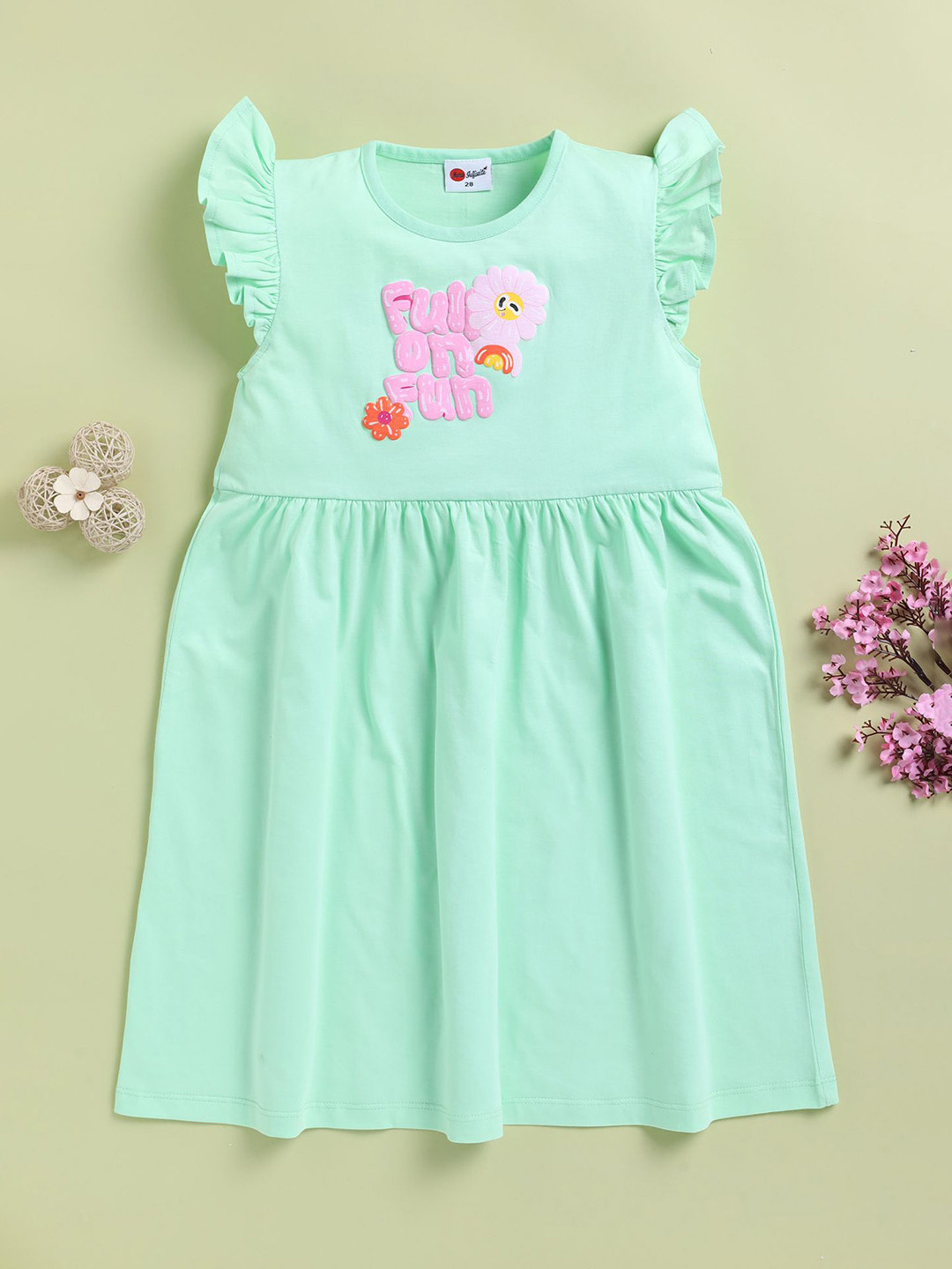 Mars Infiniti Flutter Sleeve A-Line Dress