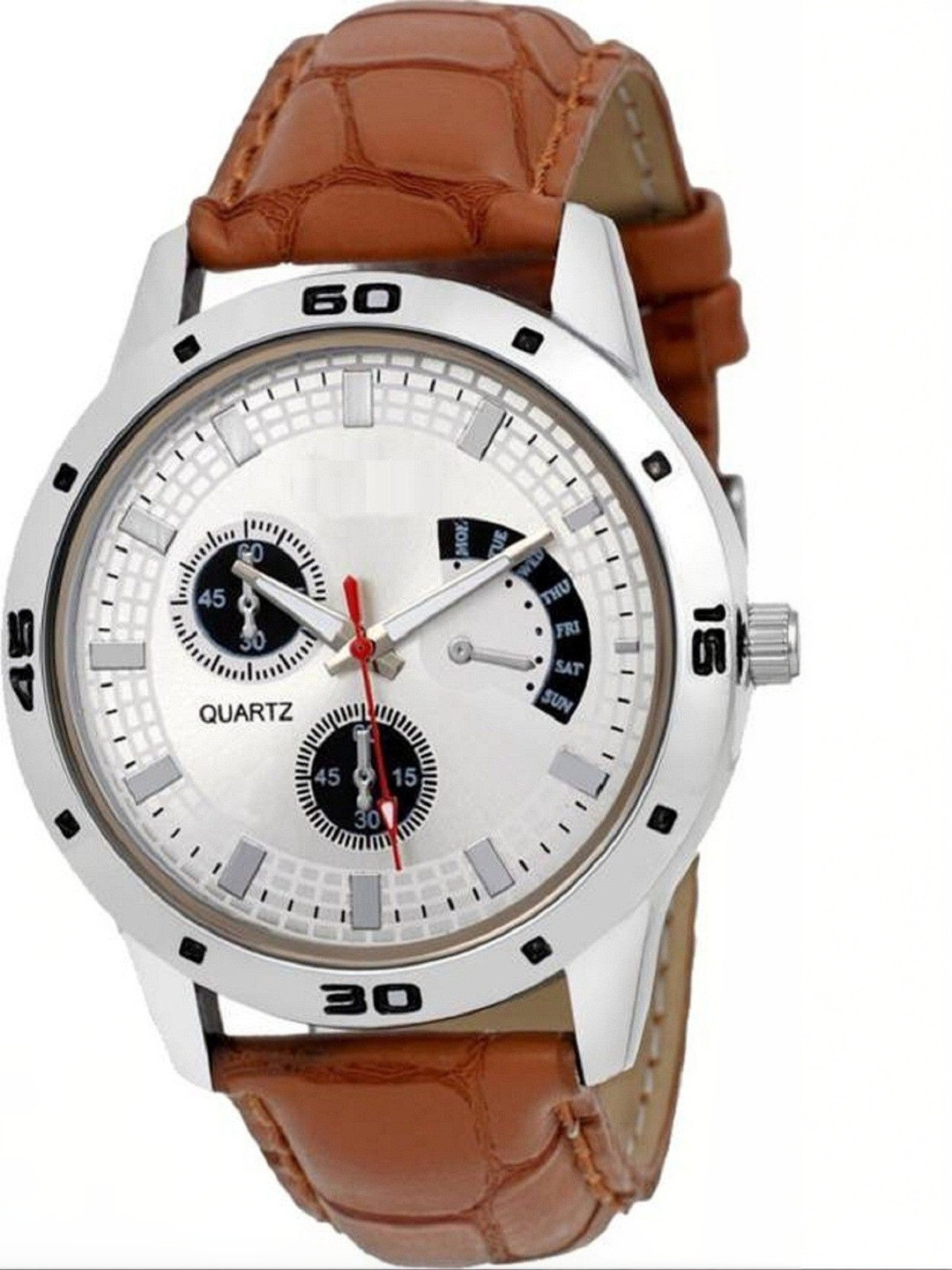 Miss Perfect Unisex Dial & Leather Straps Analogue Multi Function Watch D90