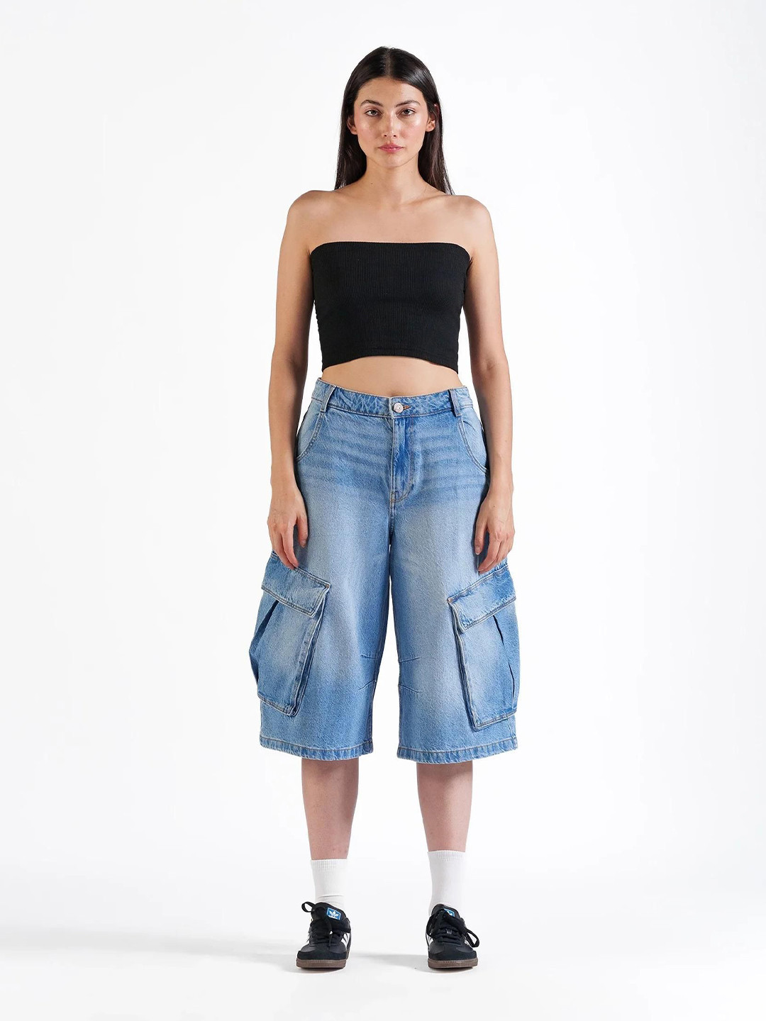 LOVEGEN Women Baggy Fit High Rise Shorts