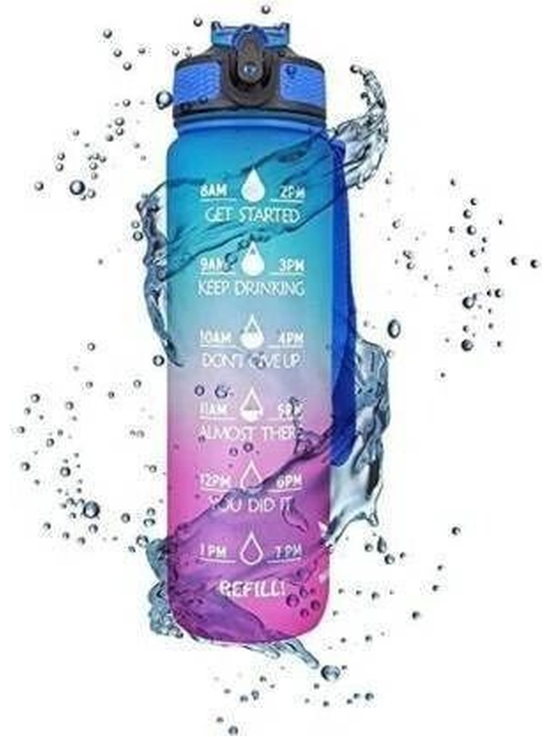 FINIFAB Pink Typography Printed Can Bottle Water Bottle1L