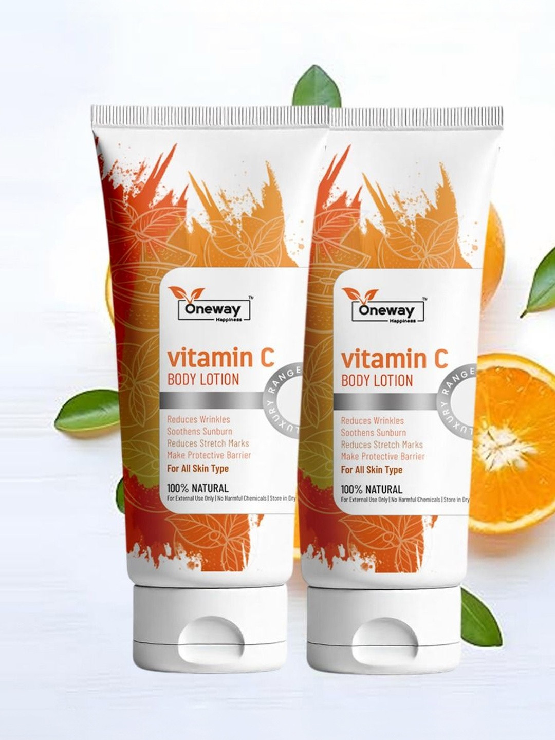 Oneway Happiness Set Of 2 Vitamin C Glow Boost Body Lotion - 100 ml Each