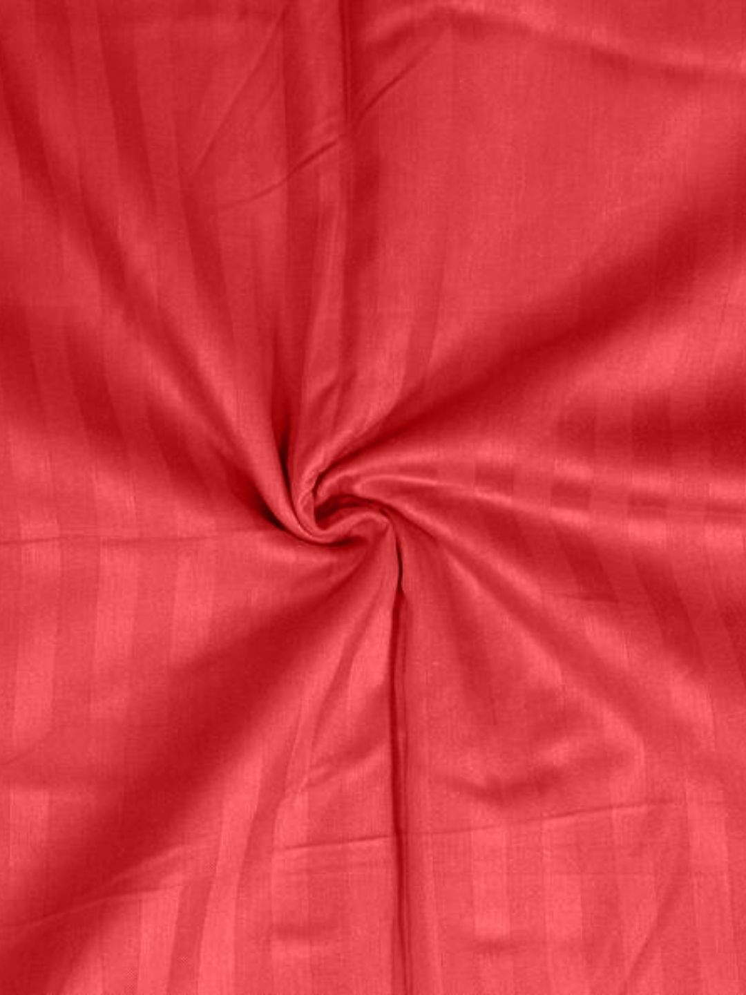Sleeping Owls Red Striped 210 TC Single Bedsheet with 1 Pillow Covers