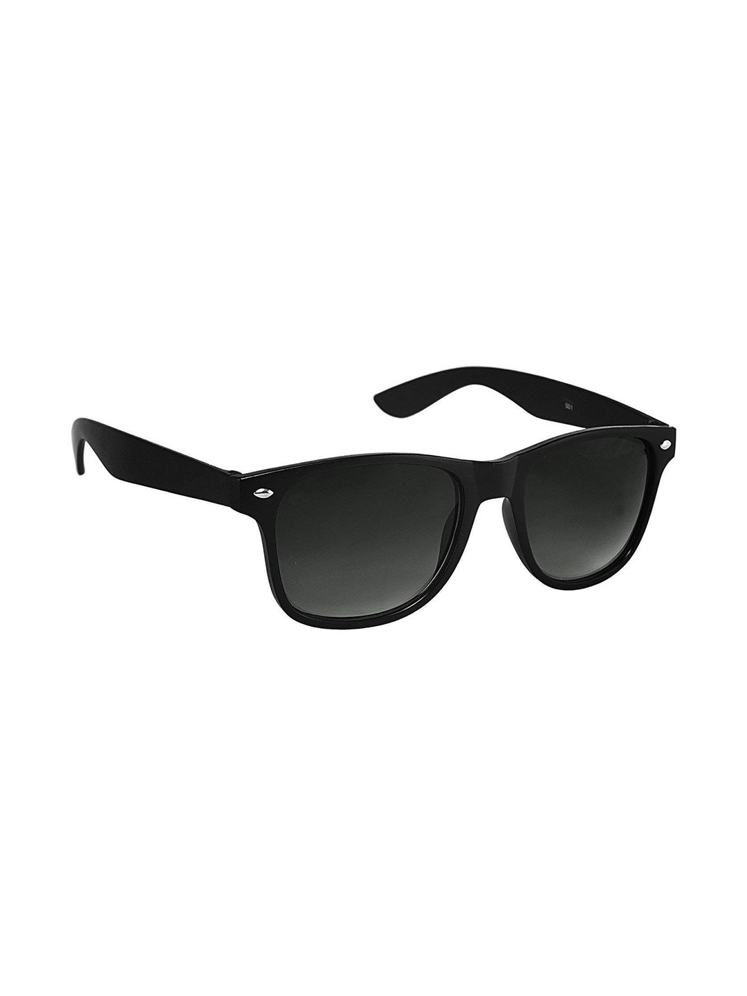 SREY Unisex Black Lens & Black Square Sunglasses with