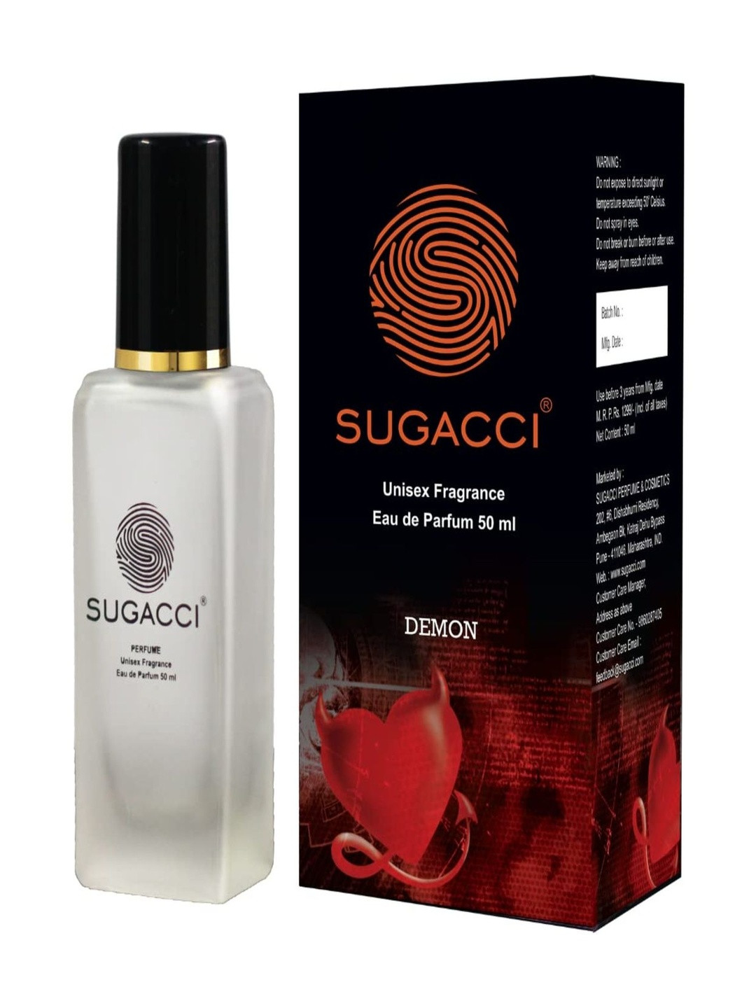 SUGACCI Demon Long Lasting Eau De Parfum - 50 ml