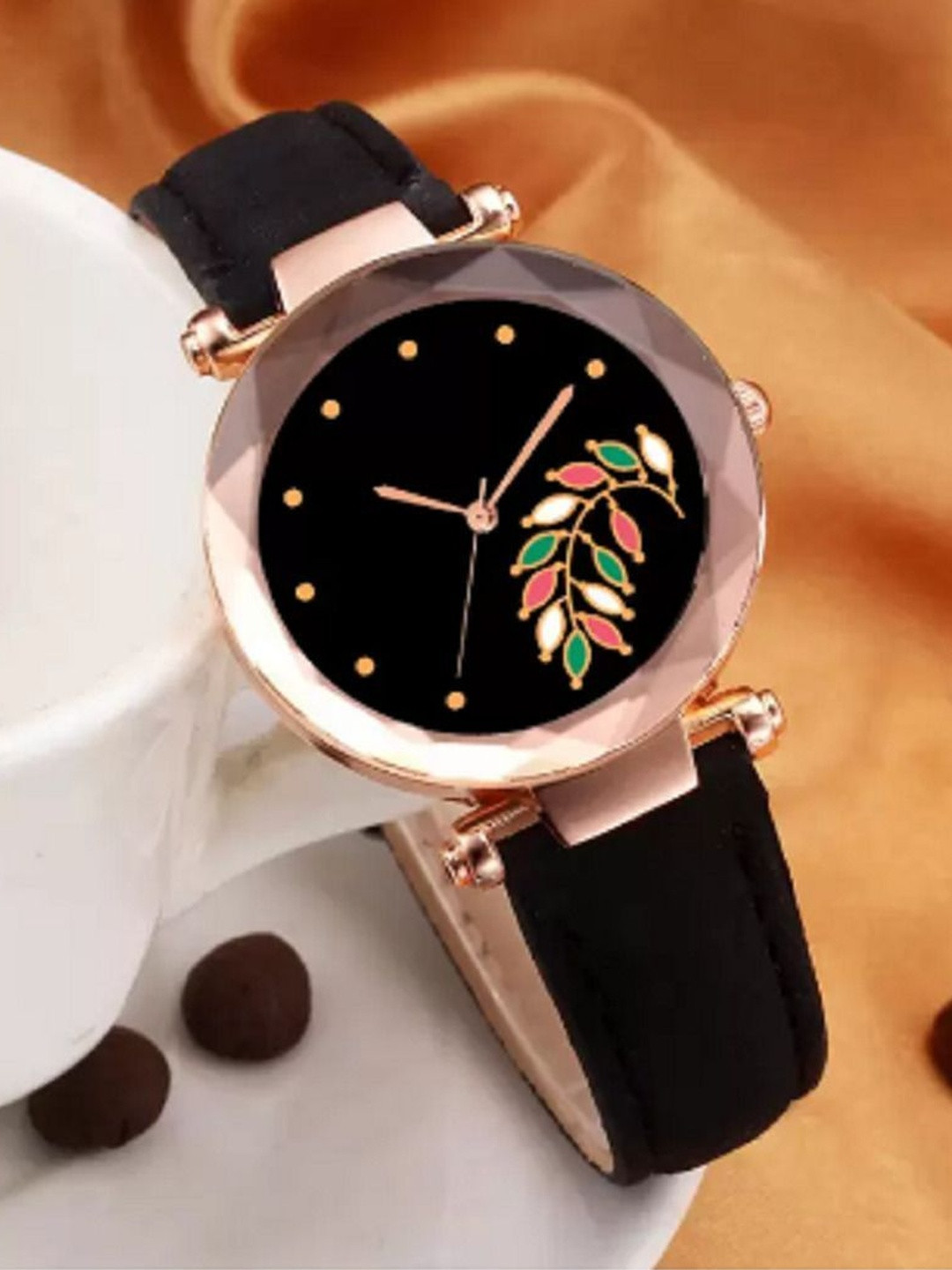 Miss Perfect Unisex Printed Dial & Leather Straps Analogue Watch LJ103