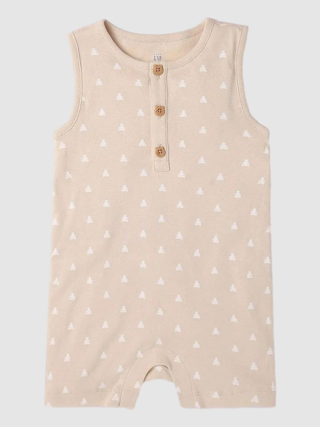 GAP Girls Conversational Henley Neck Romper-Accessory Set