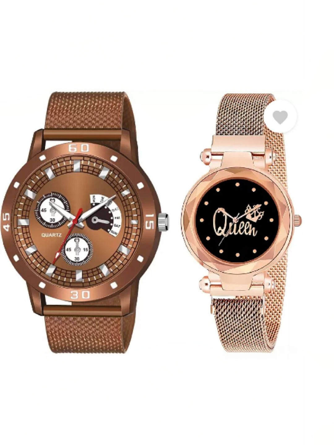 Miss Perfect Unisex Set Of 2 Dial & Straps Analogue Multi Function Watches PL487