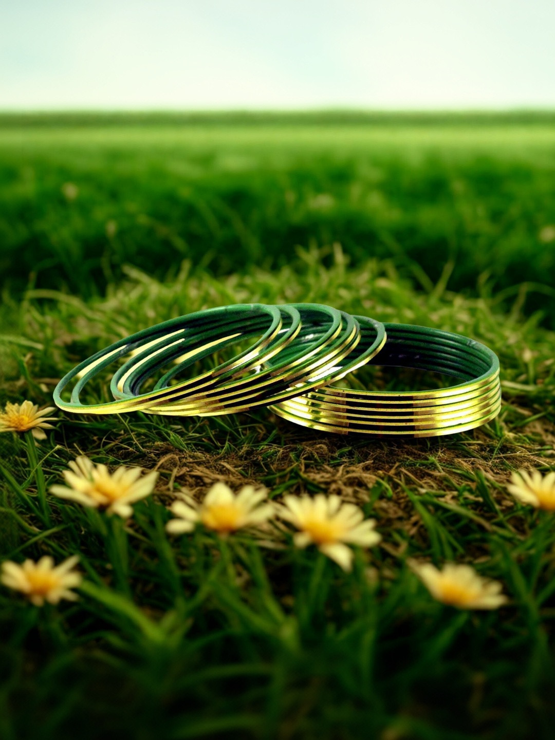 Vidhya Kangan Set Of 12 Plain Bangles
