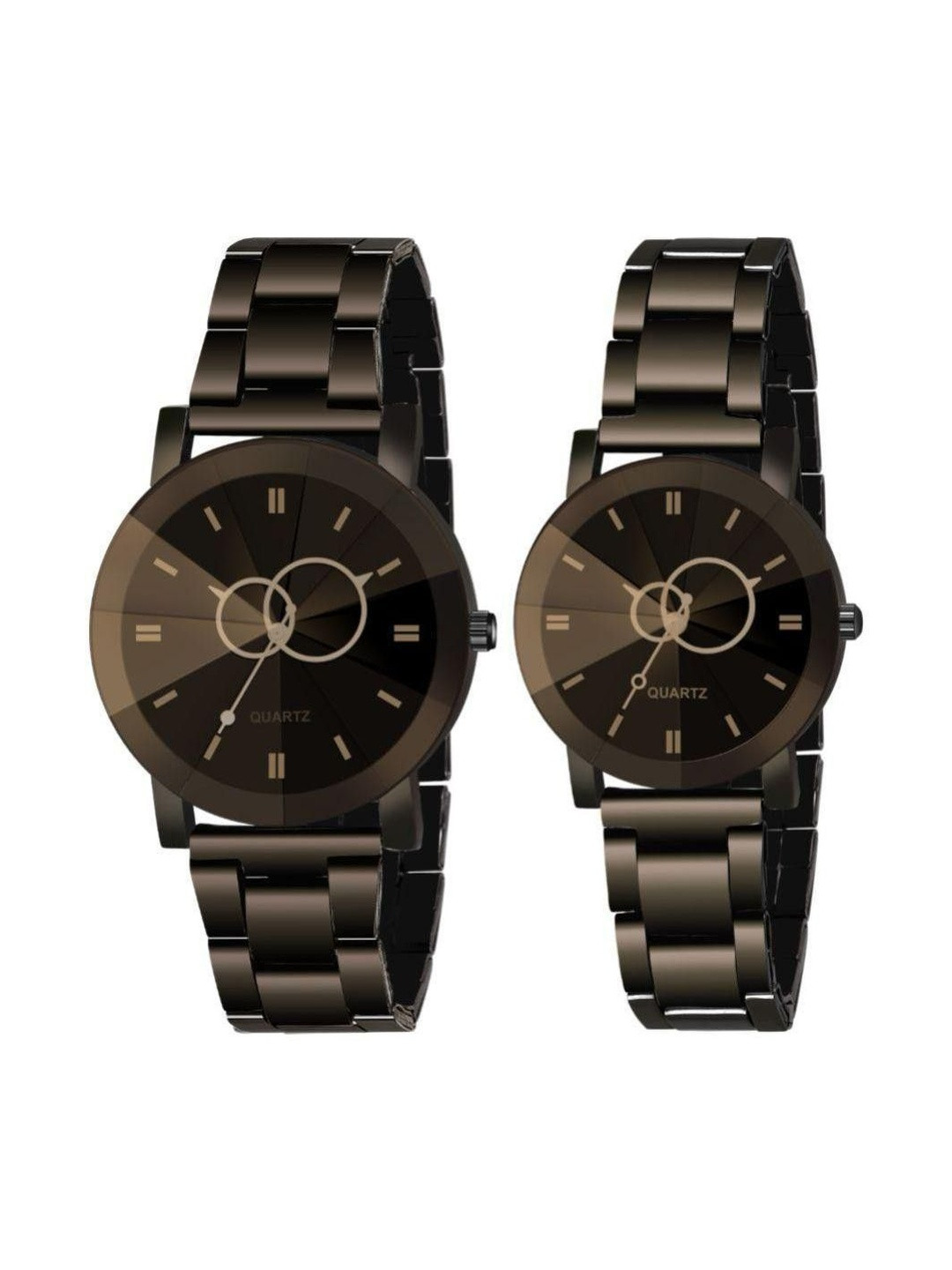 Miss Perfect Unisex Set Of 2 Patterned Dial & Straps Analogue Watches Cy28