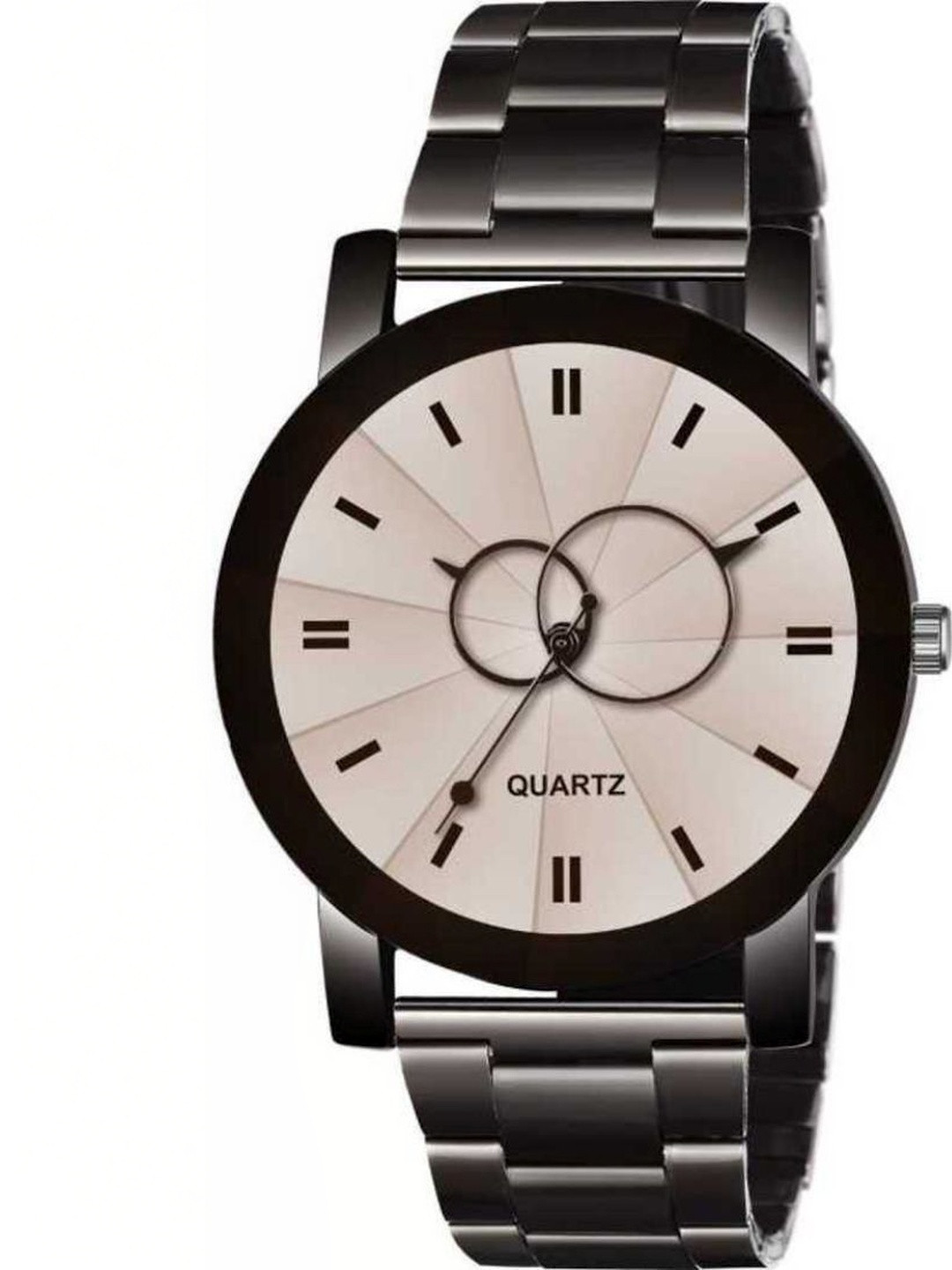Miss Perfect Unisex Patterned Dial & Stainless Steel Straps Analogue Watch KI11