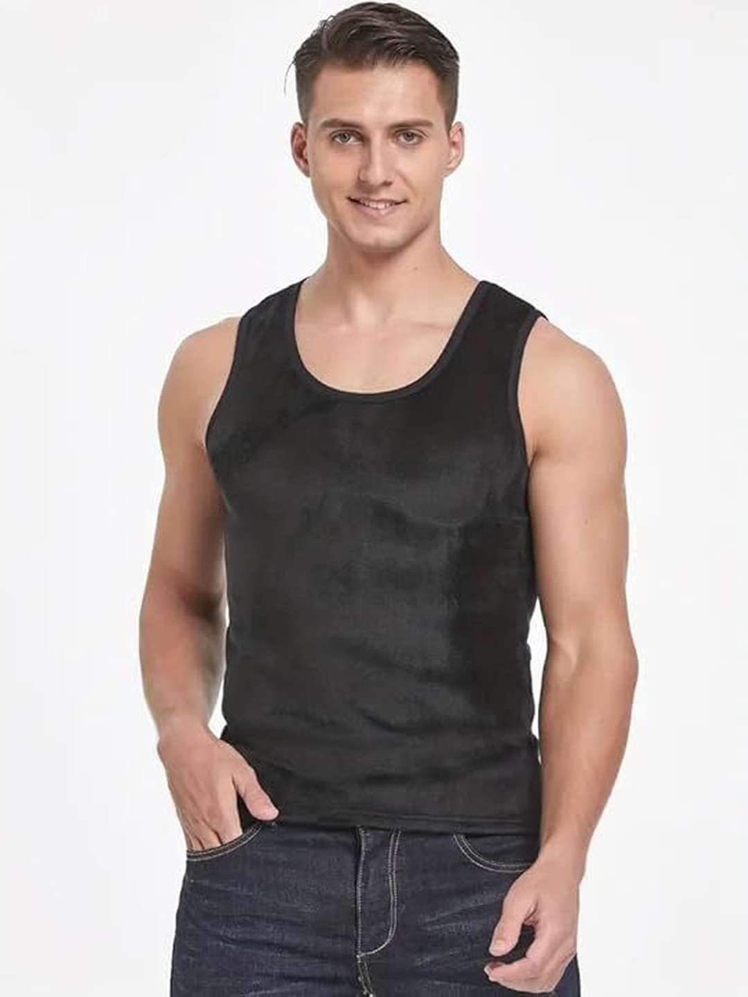 Eleg & Stilance Sleeveless Winter Fleece Lined Thermal Tops