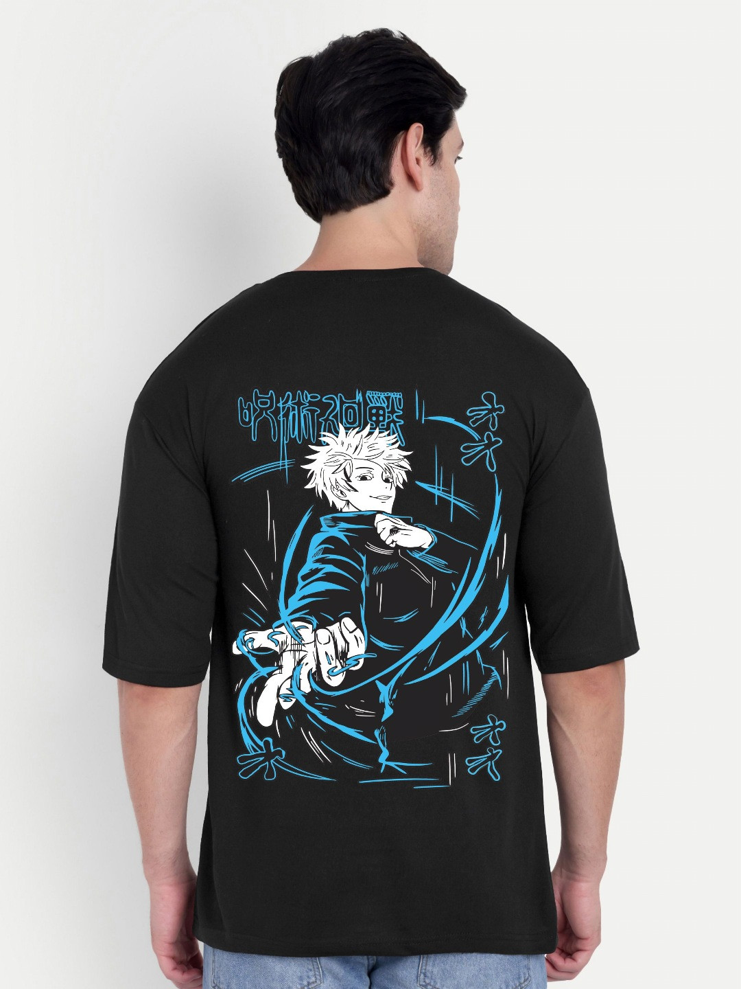 BENNY BROOKS Casual Graphic Printed Oversized Cotton T-shirt