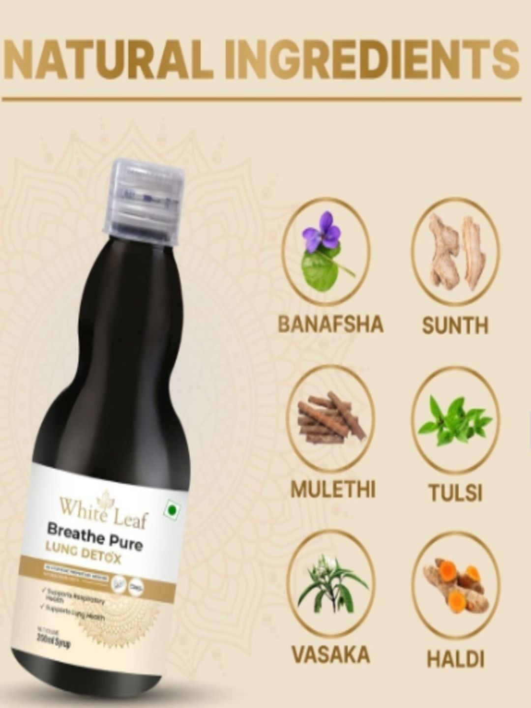 White Leaf Breathe Pure Lung Detox Syrup - 200 ml