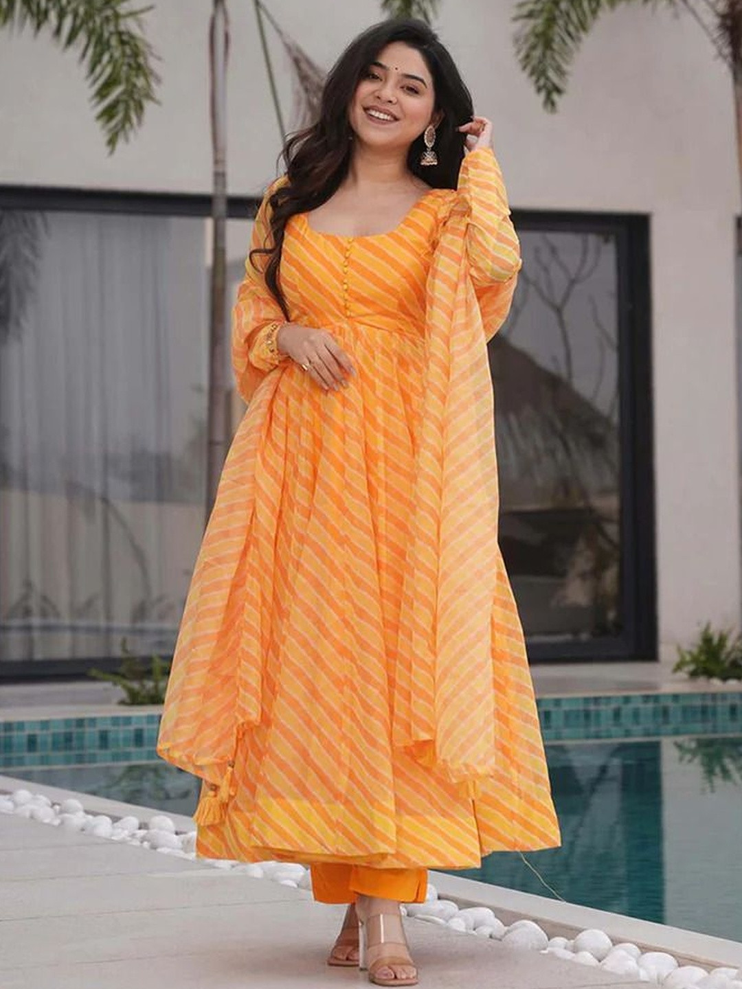 N.B.F Fashion Women Printed Panelled Kurta with Trousers & With Dupatta