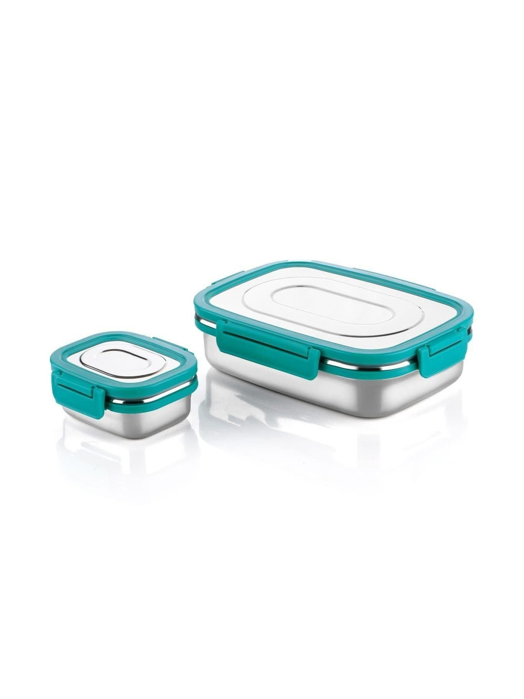 METKING Blues Stainless Steel Dishwasher Safe 2 Pieces Lunch Box