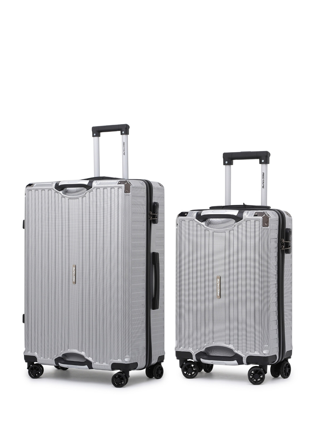 Red Tape Unisex Set Of 2 Textured 360-Degree 8 Wheel Hard-Sided Trolley Bag