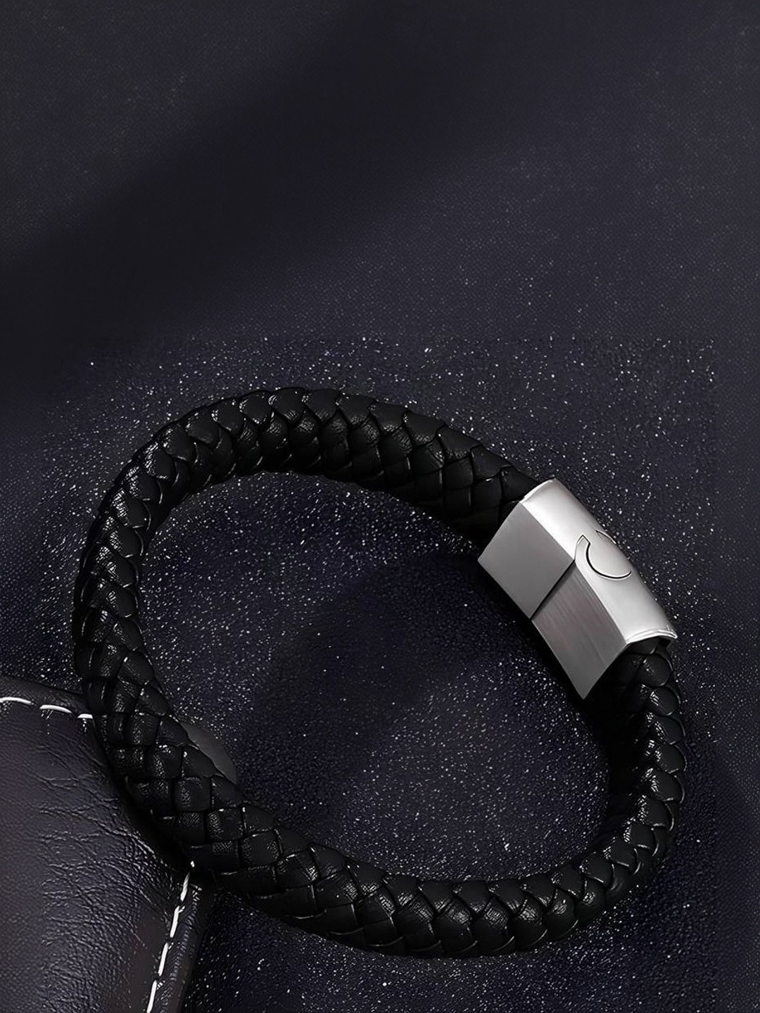 kazare Men Leather Wraparound Bracelet