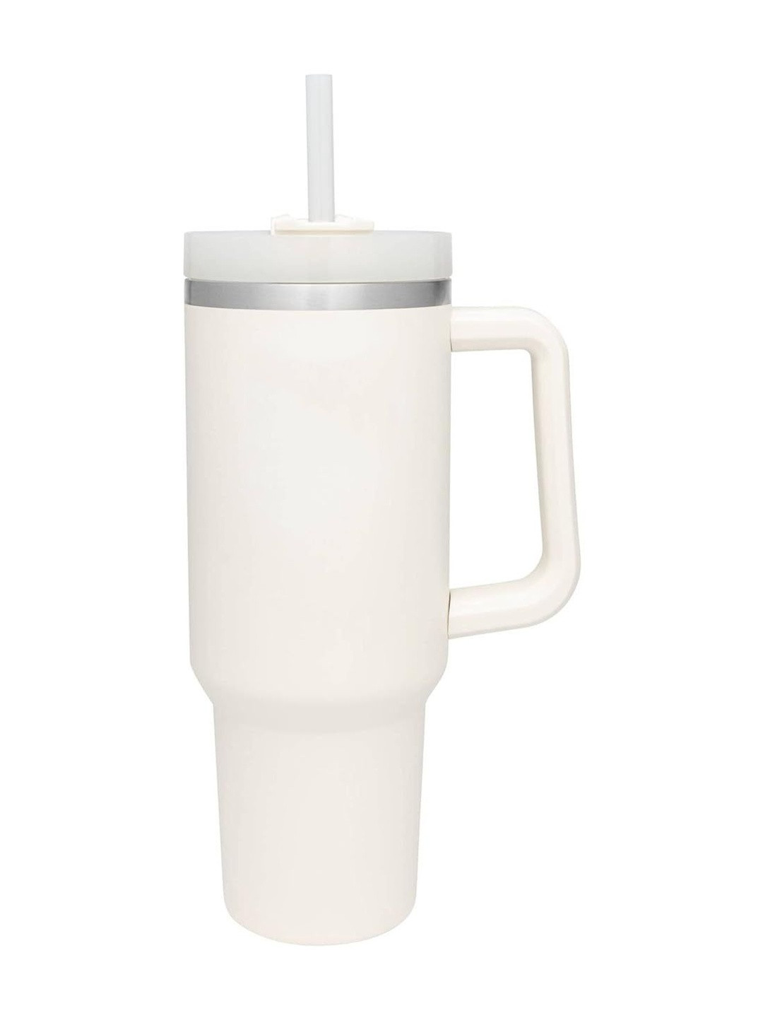 Style Homez White Stainless Steel Double Wall  Jar with Lid - 1200 ml