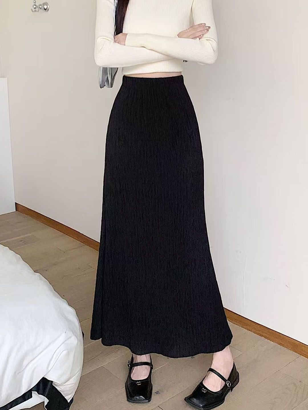 StyleCast Opaque A-Line Straight Maxi Skirt