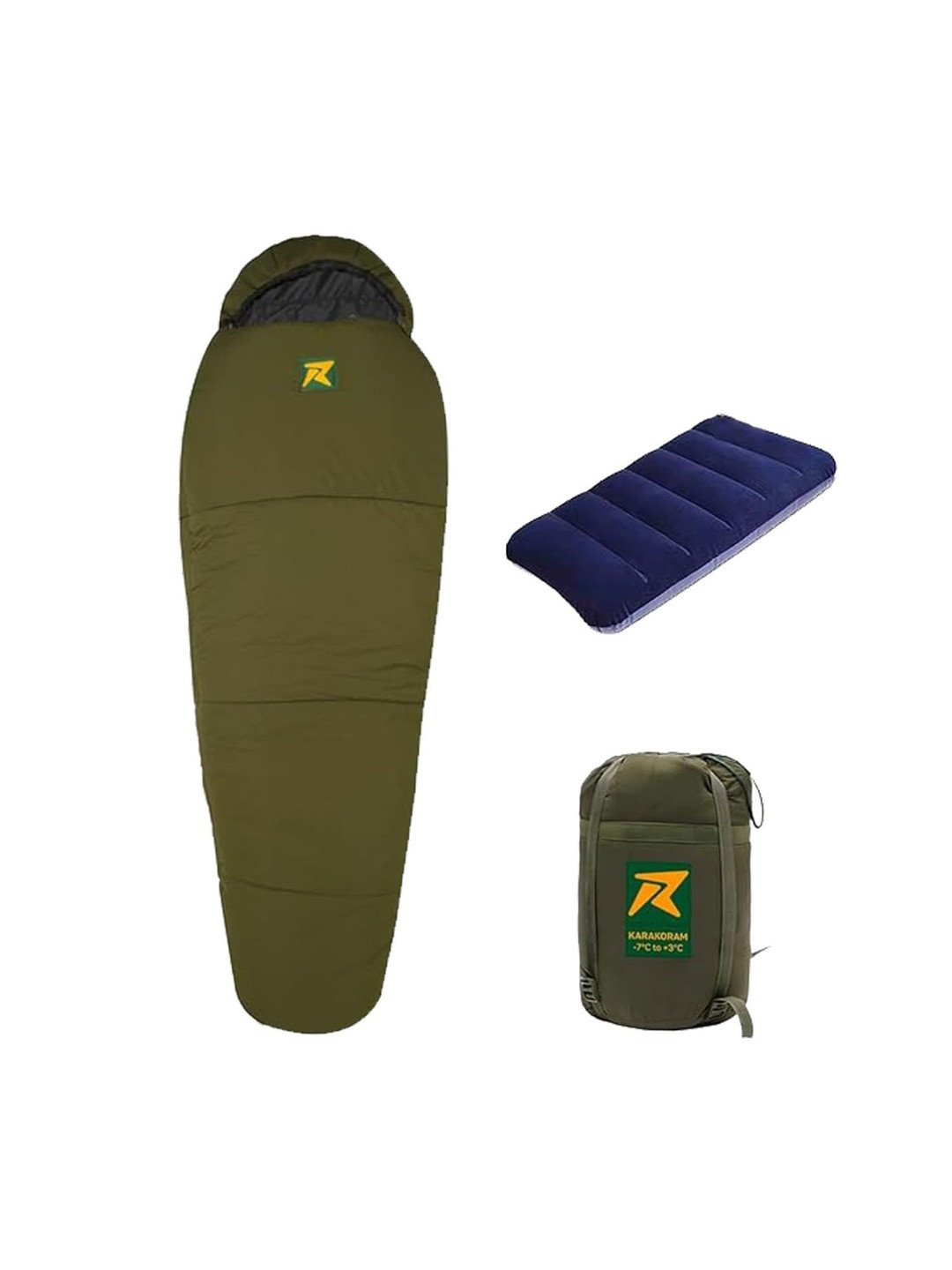 Rocksport Karakoram Black & Green Skin-Friendly Lightweight Soft Sleeping Bag