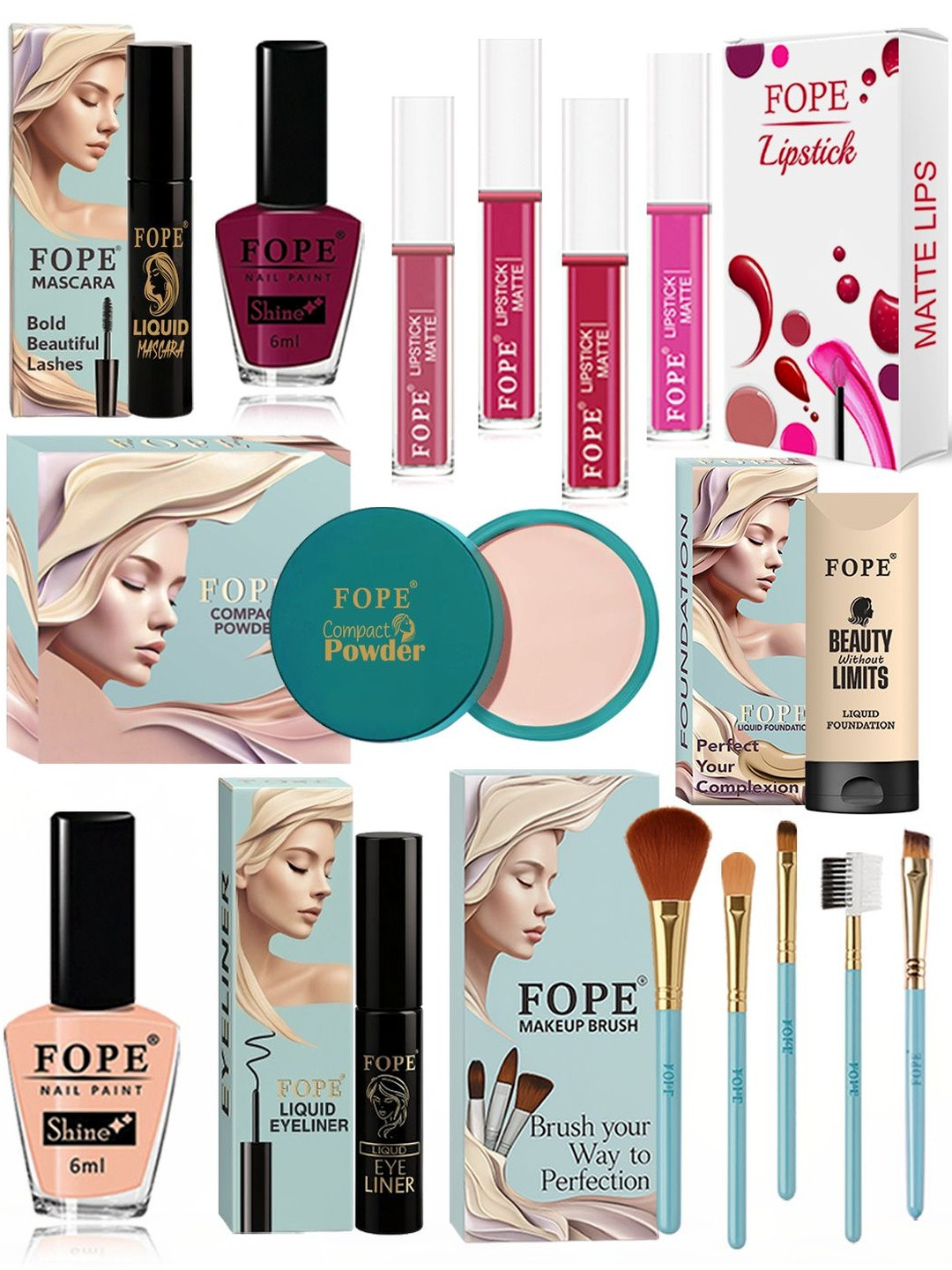 FOPE Set Of 15 Lightweight Daily Makeup Combo