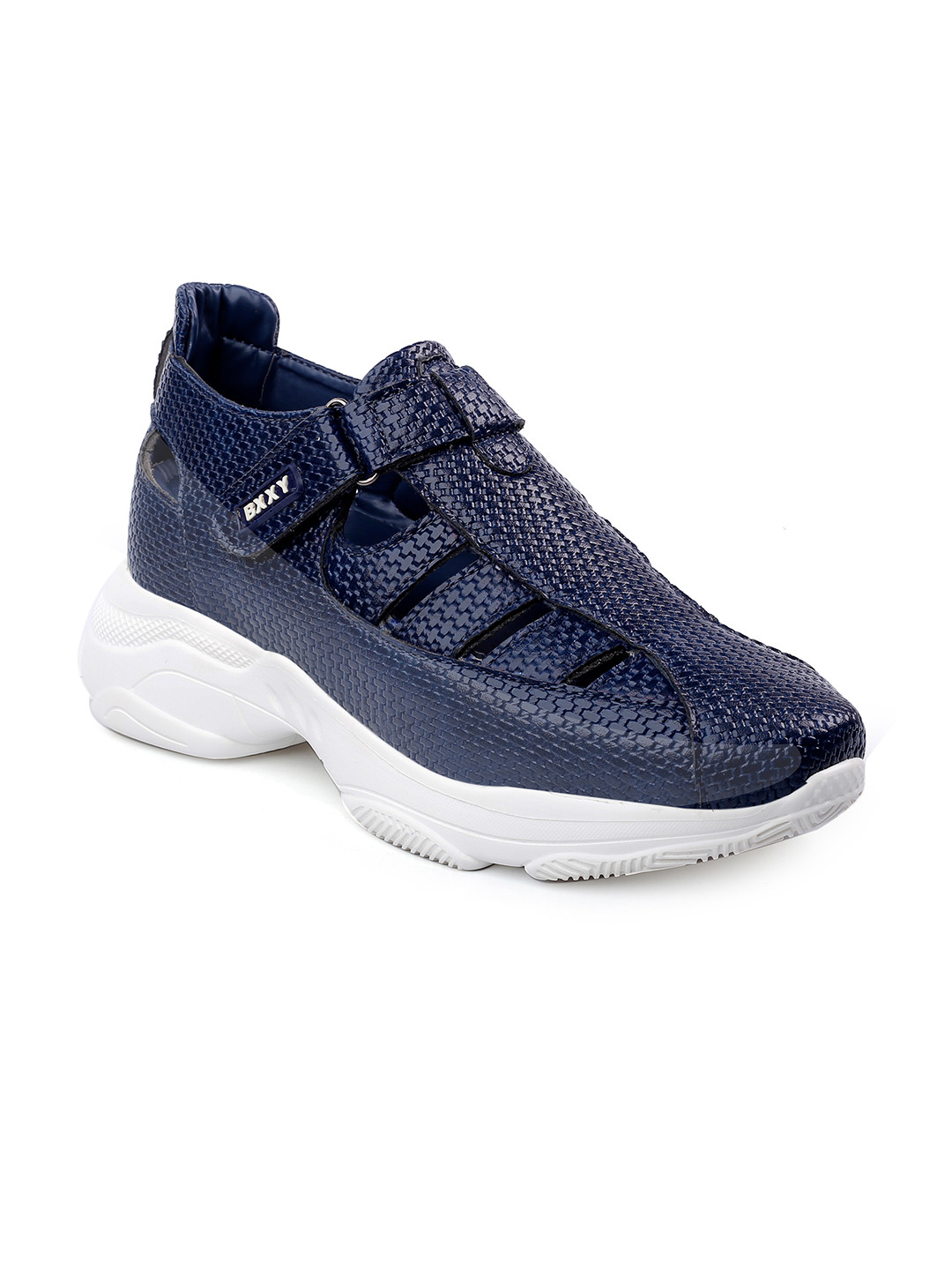 Bxxy Men Textured Hidden Elevator Height Increasing Shoe-Style Sandals