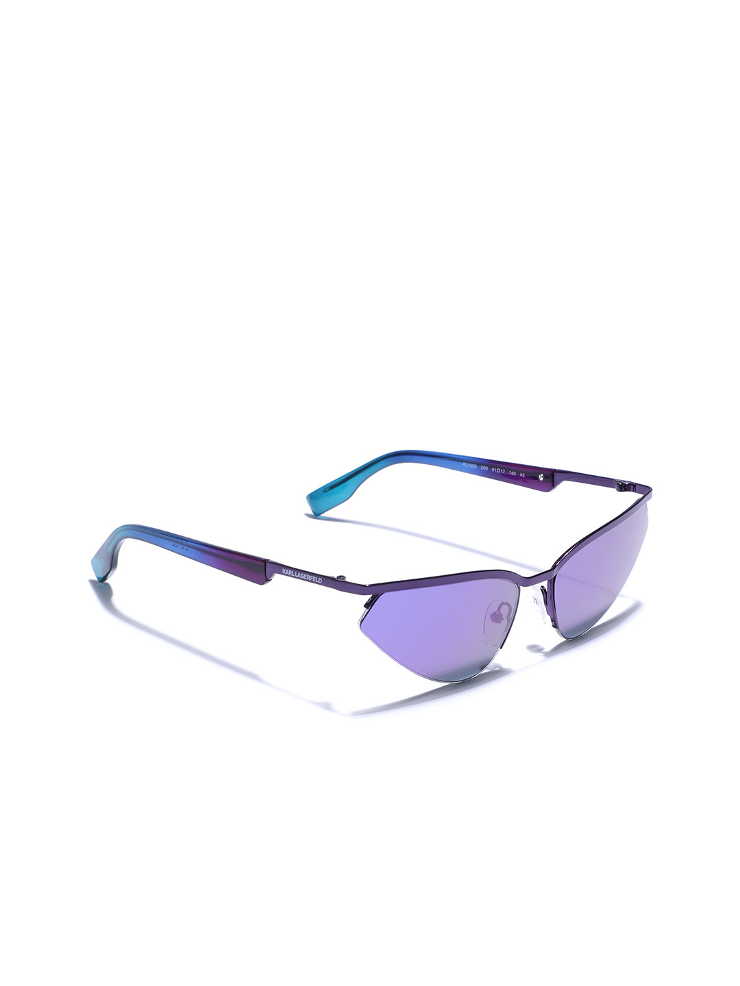 Karl Lagerfeld Unisex Mirrored Oval Sunglasses with UV Protected Lens KL352S
