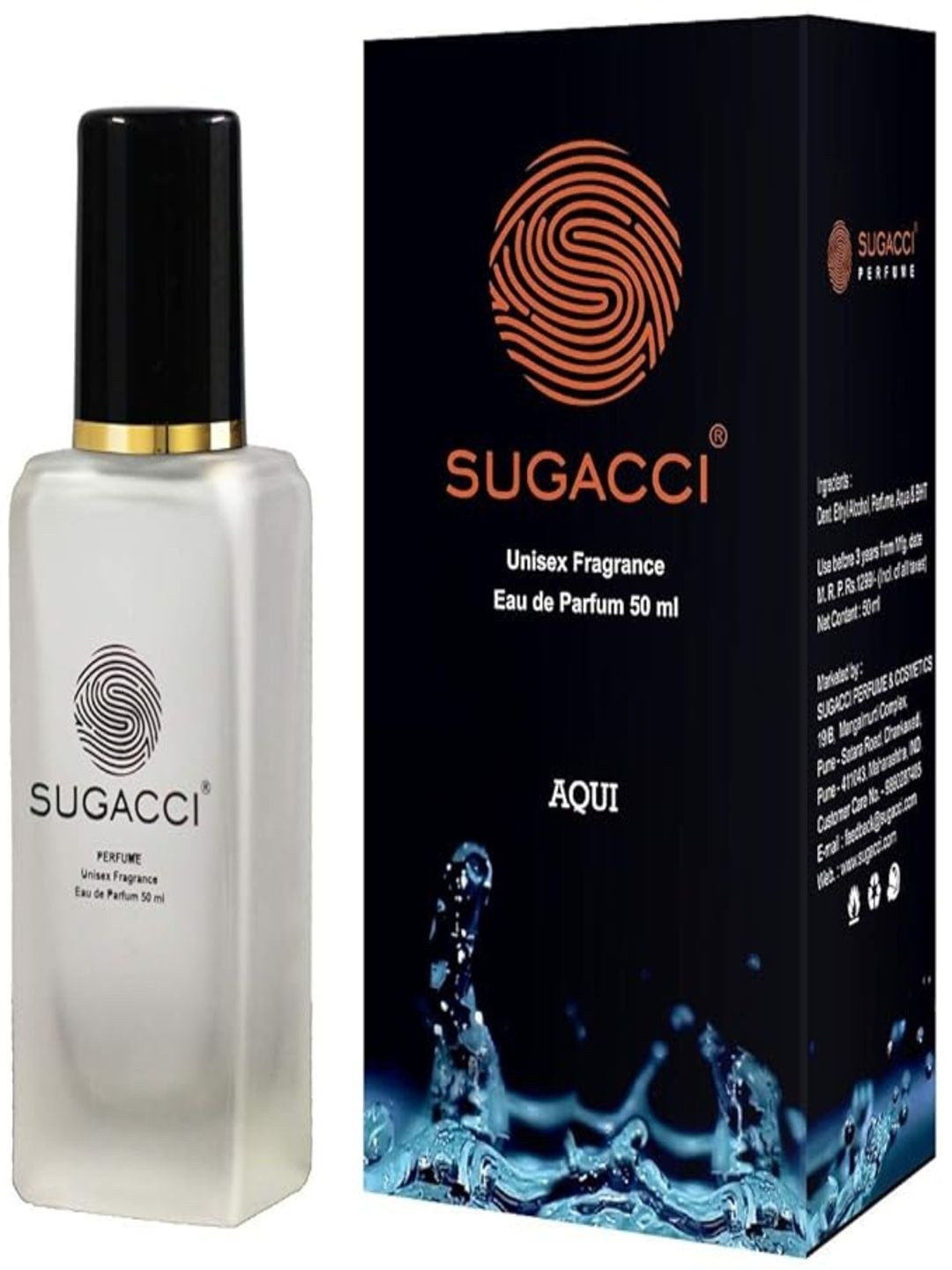 SUGACCI Unisex Aqui Long Lasting Eau De Parfum- 50 ml