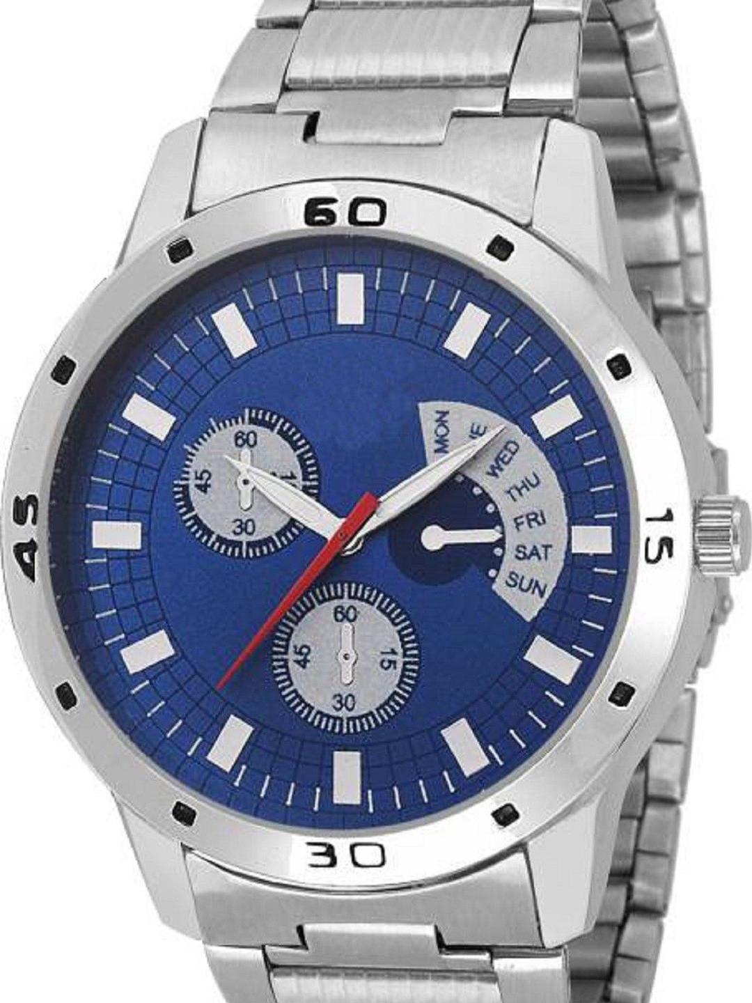 Miss Perfect Unisex Dial & Stainless Steel Bracelet Style Straps Analogue Multi Function Watch 124